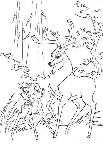 coloriage  dessiner bambi imprimer