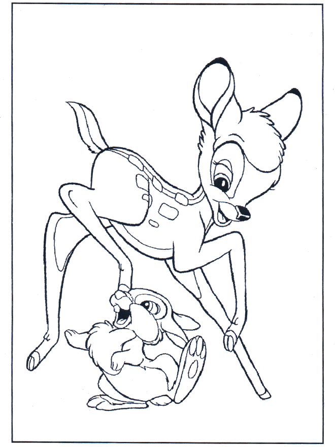coloriage à dessiner de bambi 2