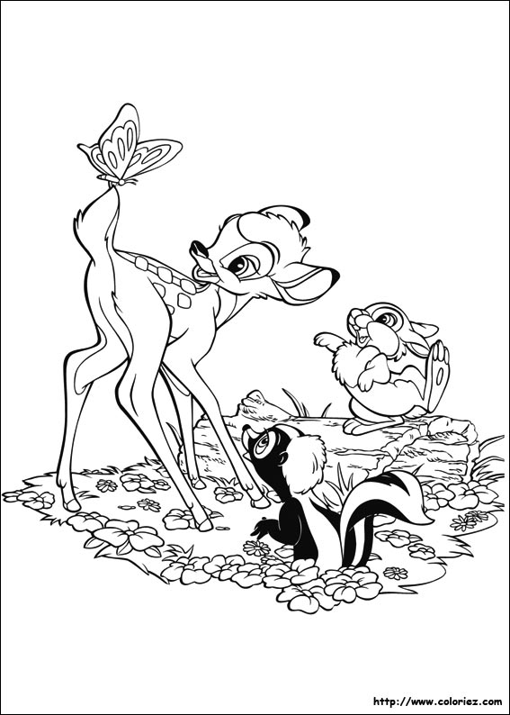 dessin bambi disney