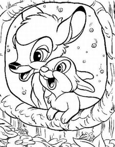 dessin  colorier bambi  imprimer gratuit
