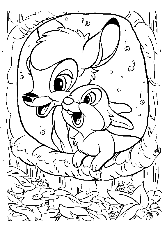 dessin à colorier bambi en ligne