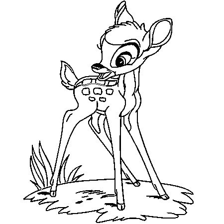 dessin bambi et son papa