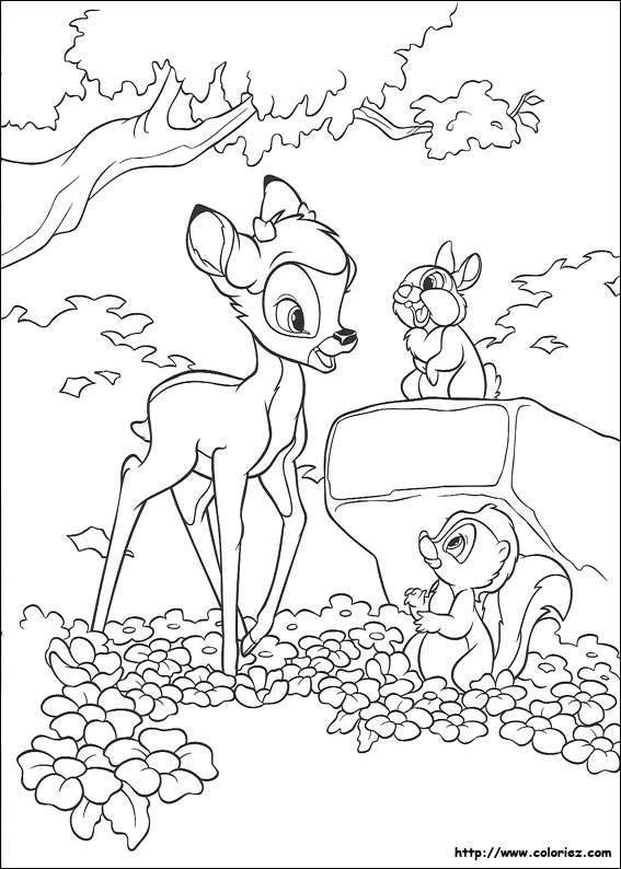 coloriage  dessiner bambi adulte