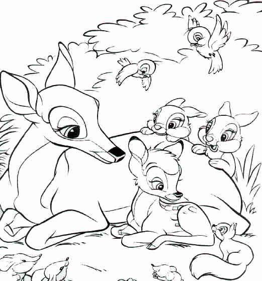 coloriage bambi et panpan