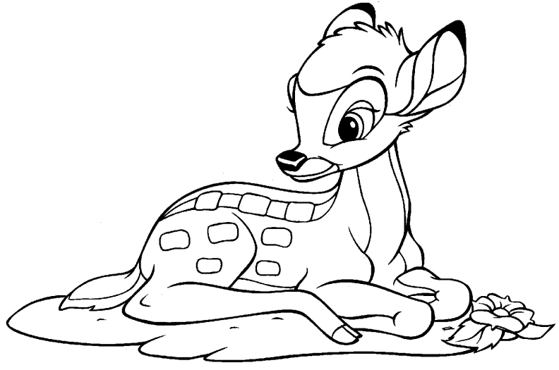 jeux de coloriage à dessiner de bambi