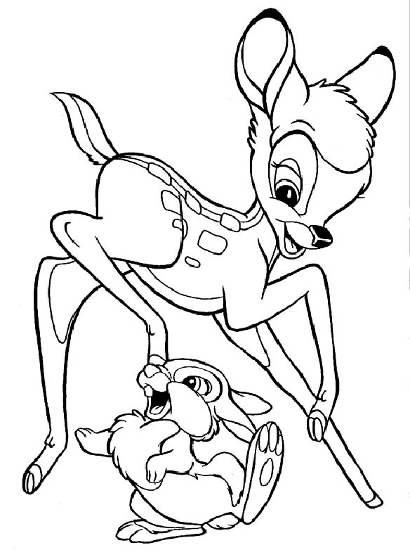 122 Dessins De Coloriage Bambi à Imprimer