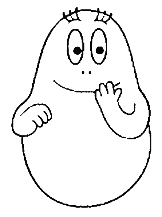 coloriage à dessiner barbapapa en ligne gratuit