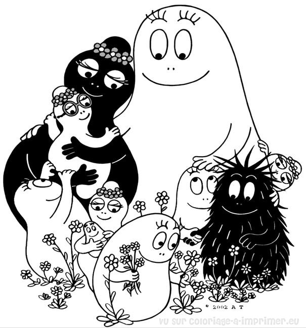 dessin a colorier barbapapa format a4