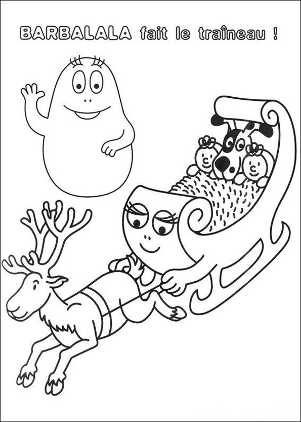 coloriage a dessiner barbidur barbapapa