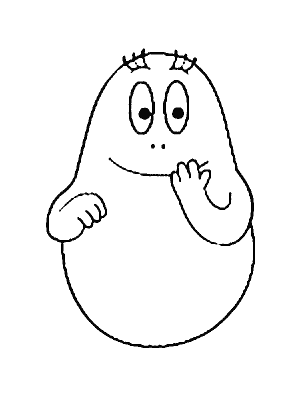 coloriage barbapapa hugo l'escargot