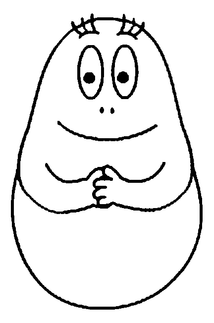 coloriage alphabet barbapapa