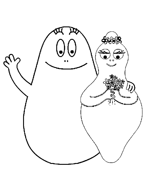 dessin à colorier barbapapa format a4