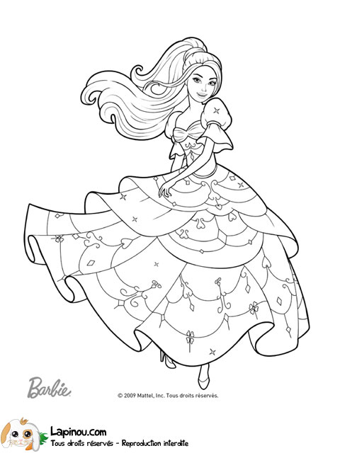 coloriage barbie danseuse etoile