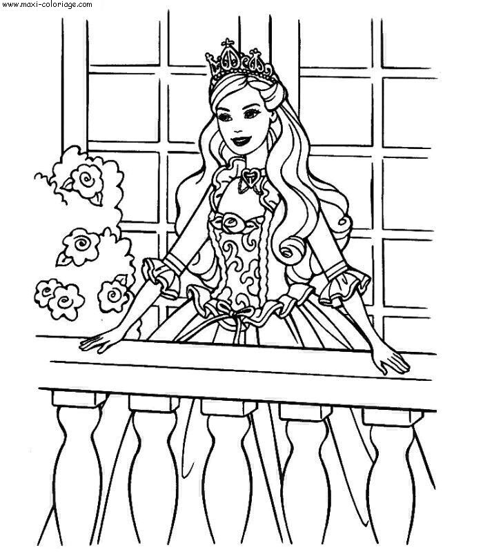 18 dessins de coloriage Barbie Noel à imprimer