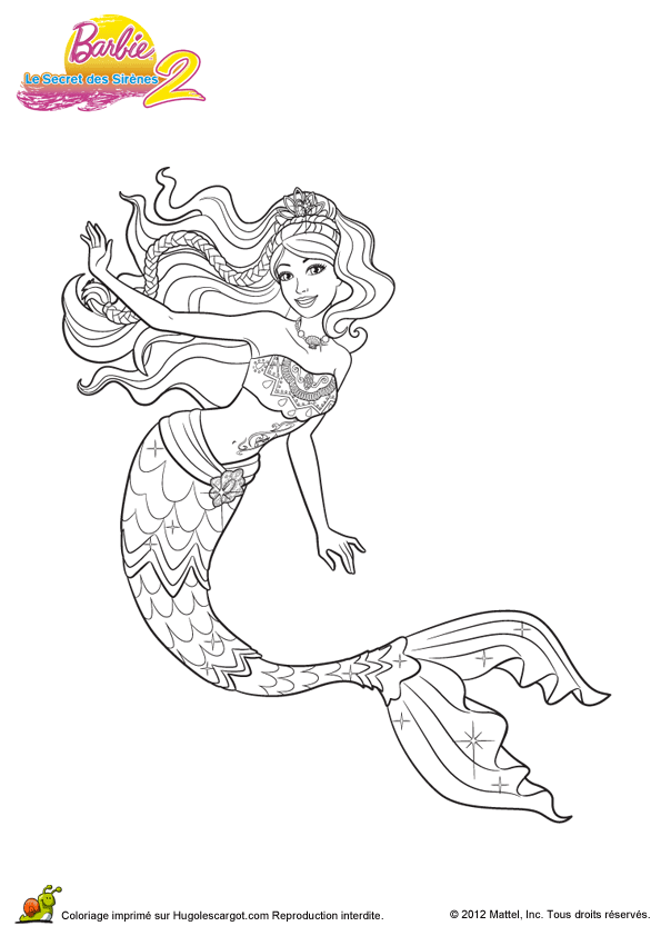 dessin barbie sirene en ligne gratuit