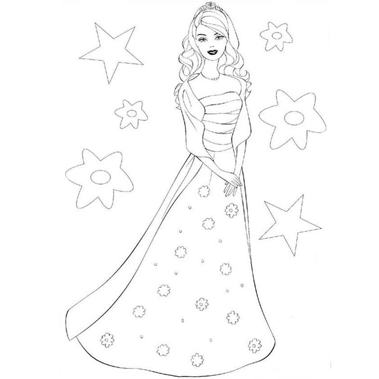 coloriage barbie sirene