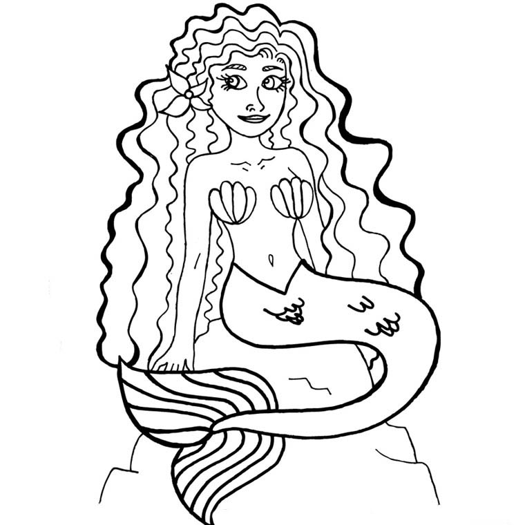 dessin a colorier magique barbie sirene