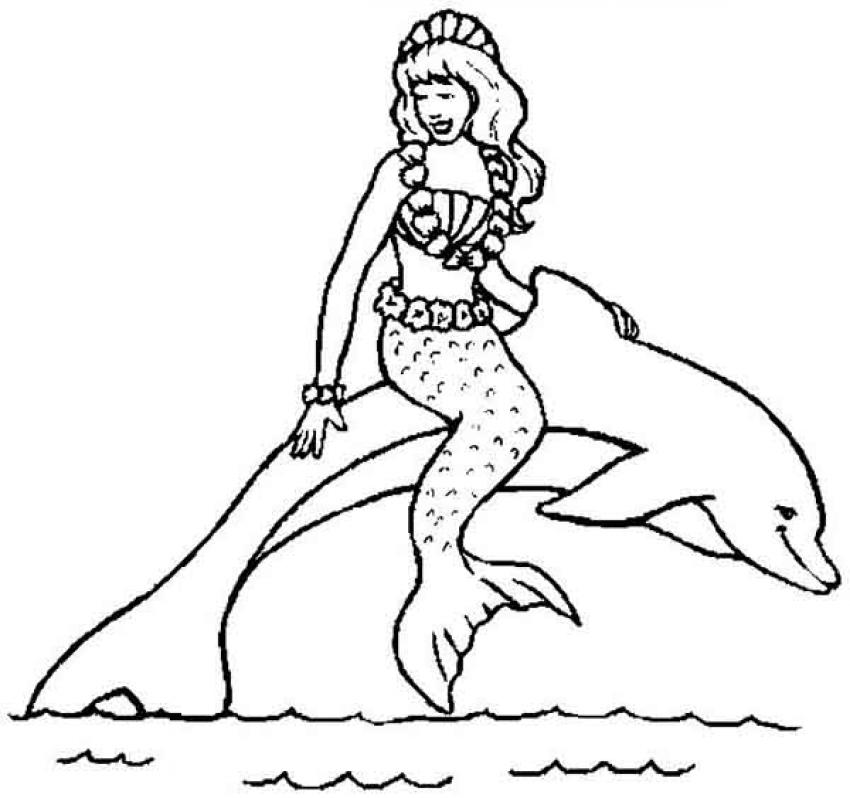 coloriage barbie sirene