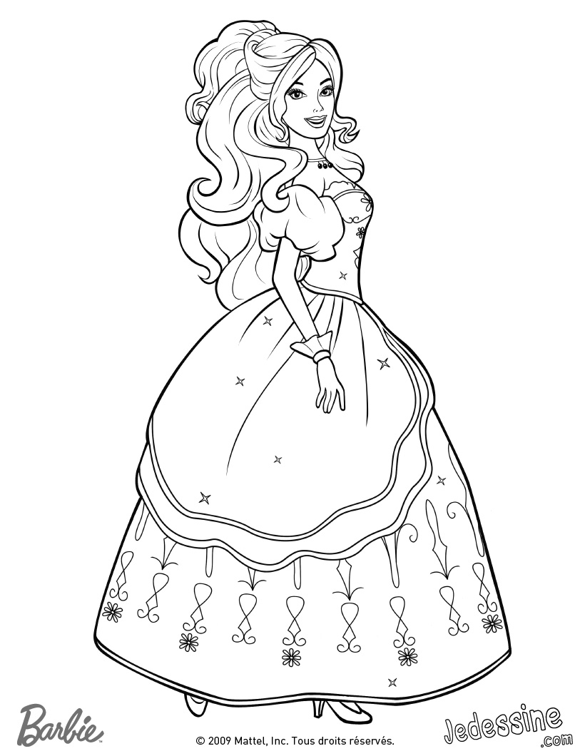 coloriage barbie princesse hugo l escargot