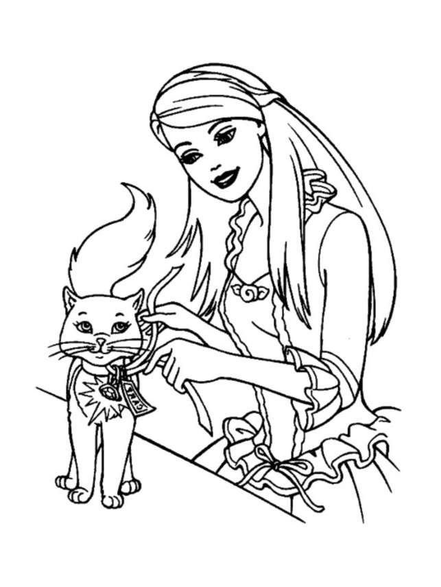Coloriage Barbie Au Club Hippique