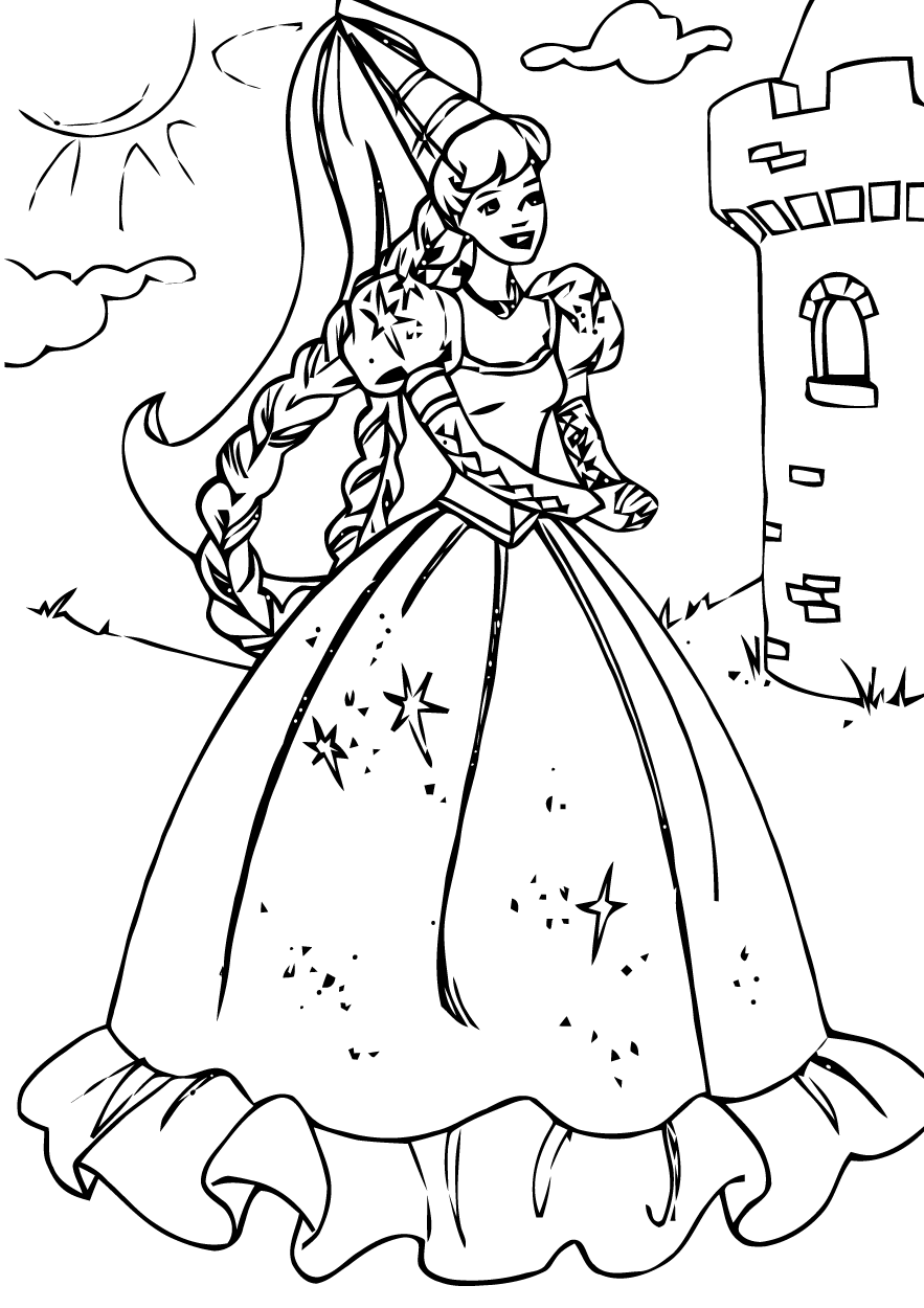 Coloriage Barbie La Princesse Et La Popstar A Imprimer