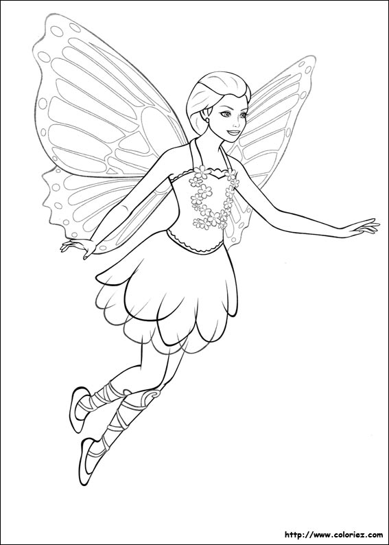 coloriage barbie voiture