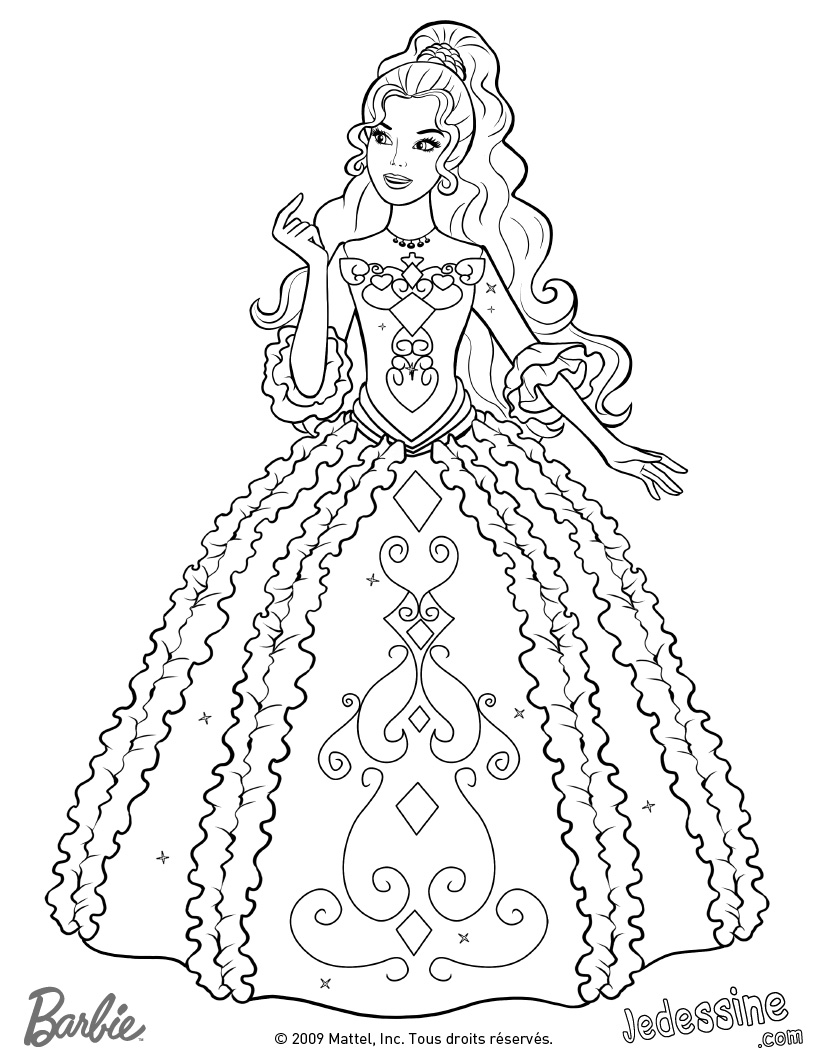 coloriage barbie danseuse Voir le dessin