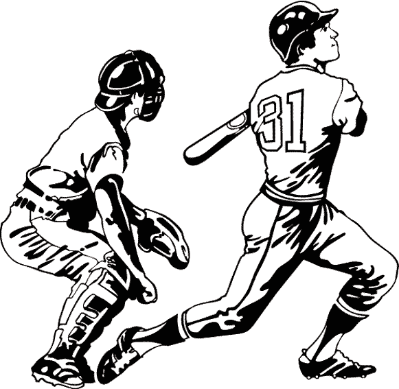 dessin à colorier de baseball