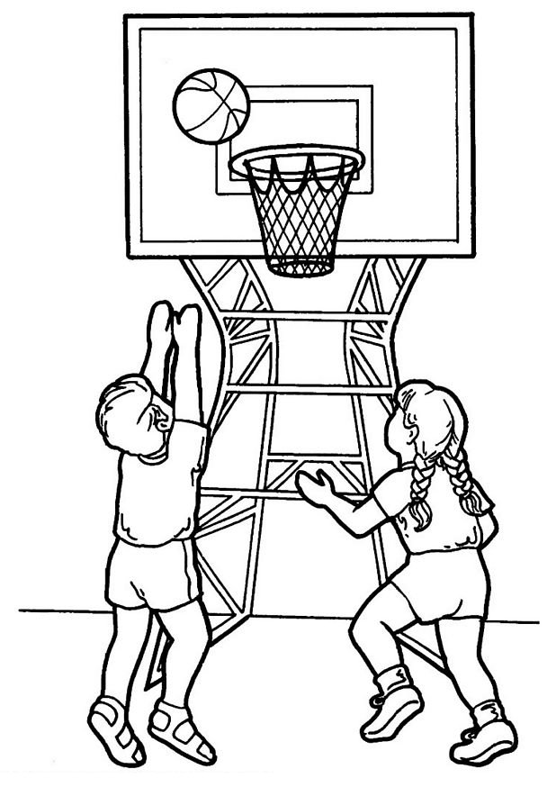 dessin à colorier de basket à imprimer