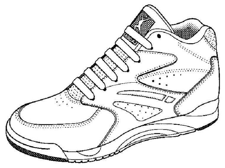 Dessin basket chaussure