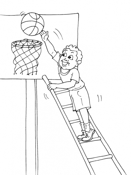 coloriage basketball fille