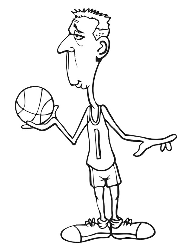 dessin � colorier de basket