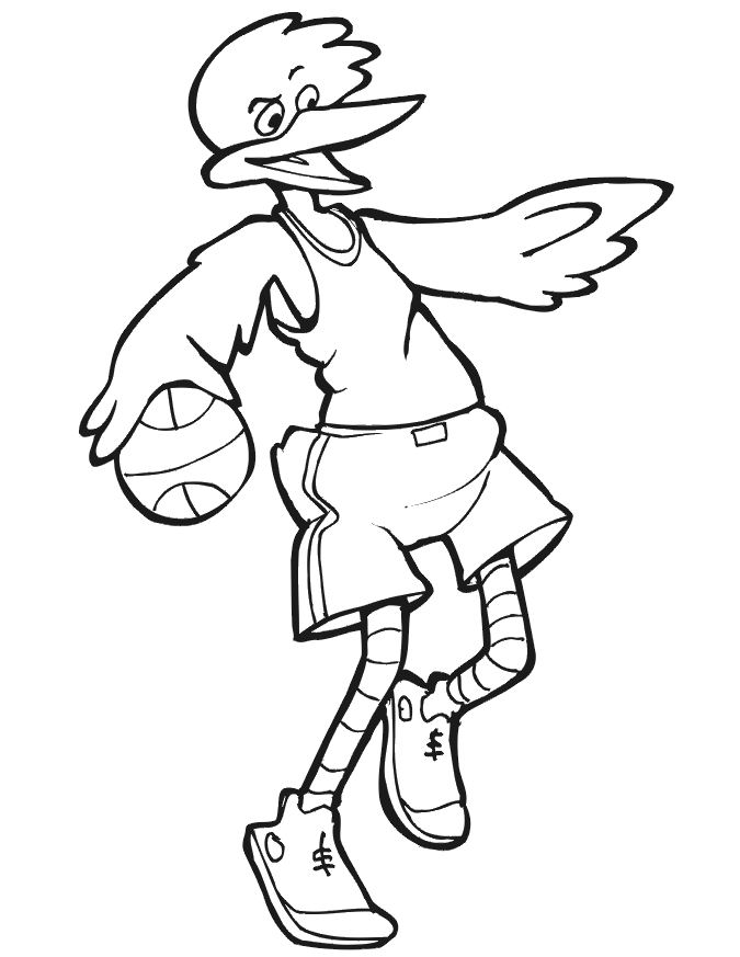 coloriage à dessiner mario basketball