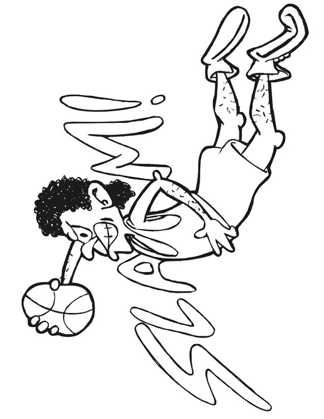 dessin a colorier basketball nba