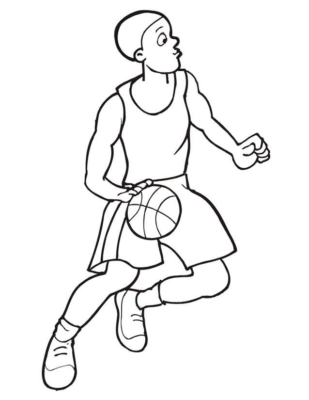 dessin à colorier basketball nba