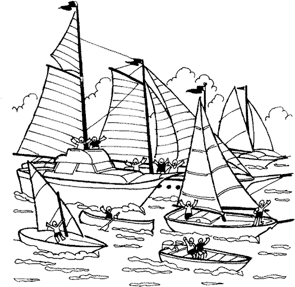 99 dessins de coloriage Bateau De Course à imprimer