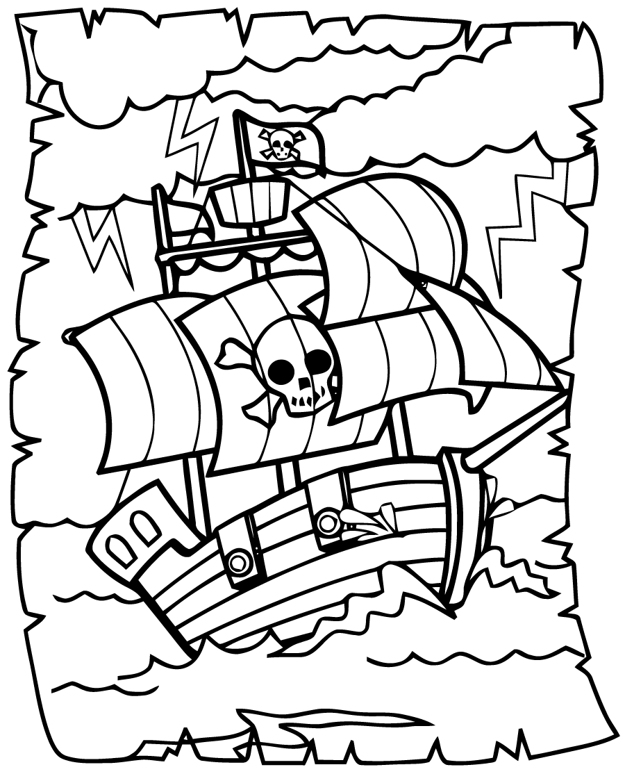 coloriage bateau jack et les pirates