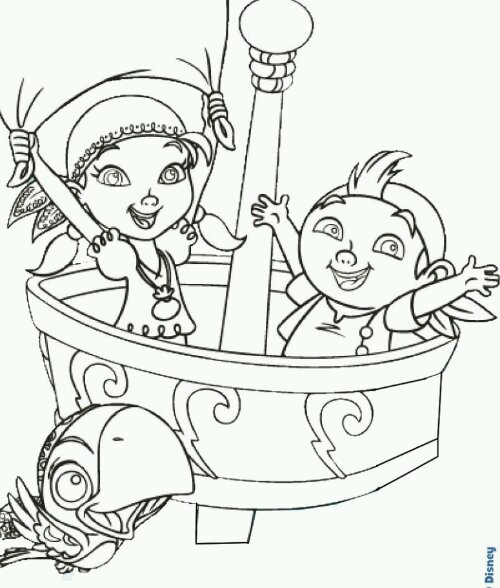 coloriage bateau jack et les pirates