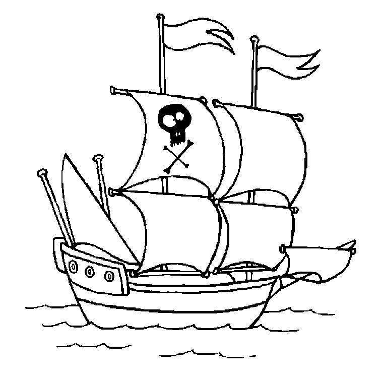 coloriage bateau jack et les pirates