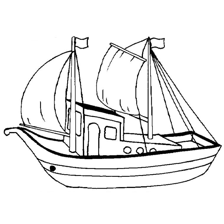 coloriage bateau pirate