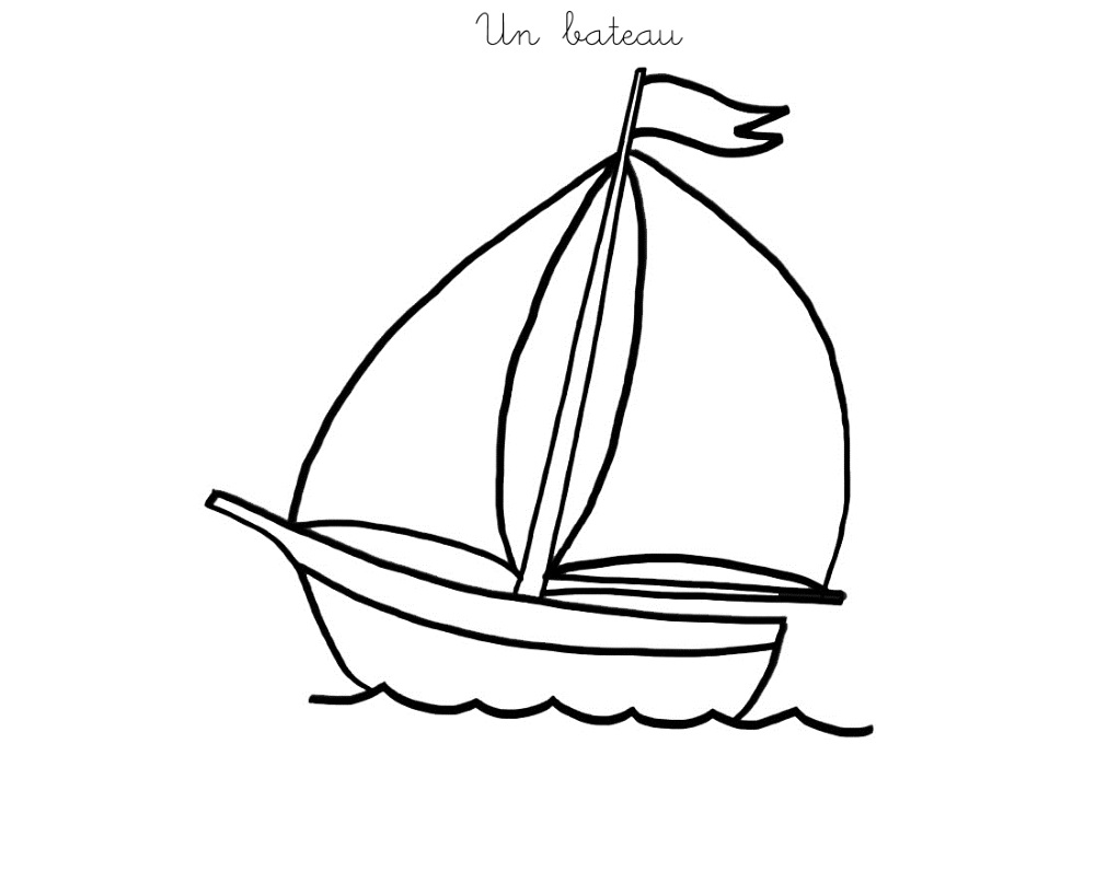 coloriage ƒ dessiner d un bateau sur la mer