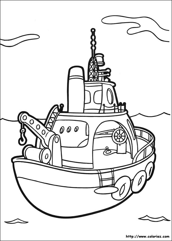 dessin Ã colorier bateau zodiac