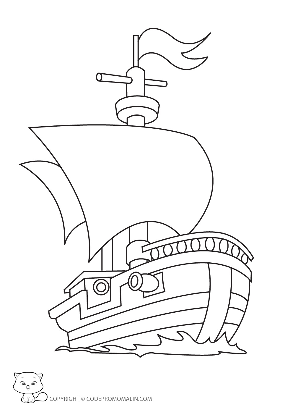 dessin bateau a moteur imprimer