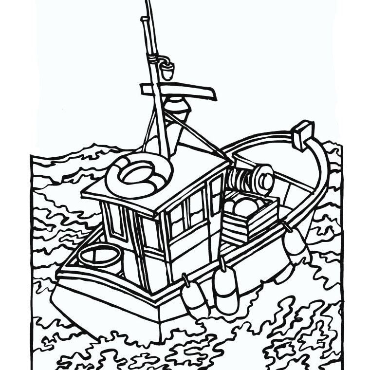 coloriage  dessiner bateau du capitaine crochet