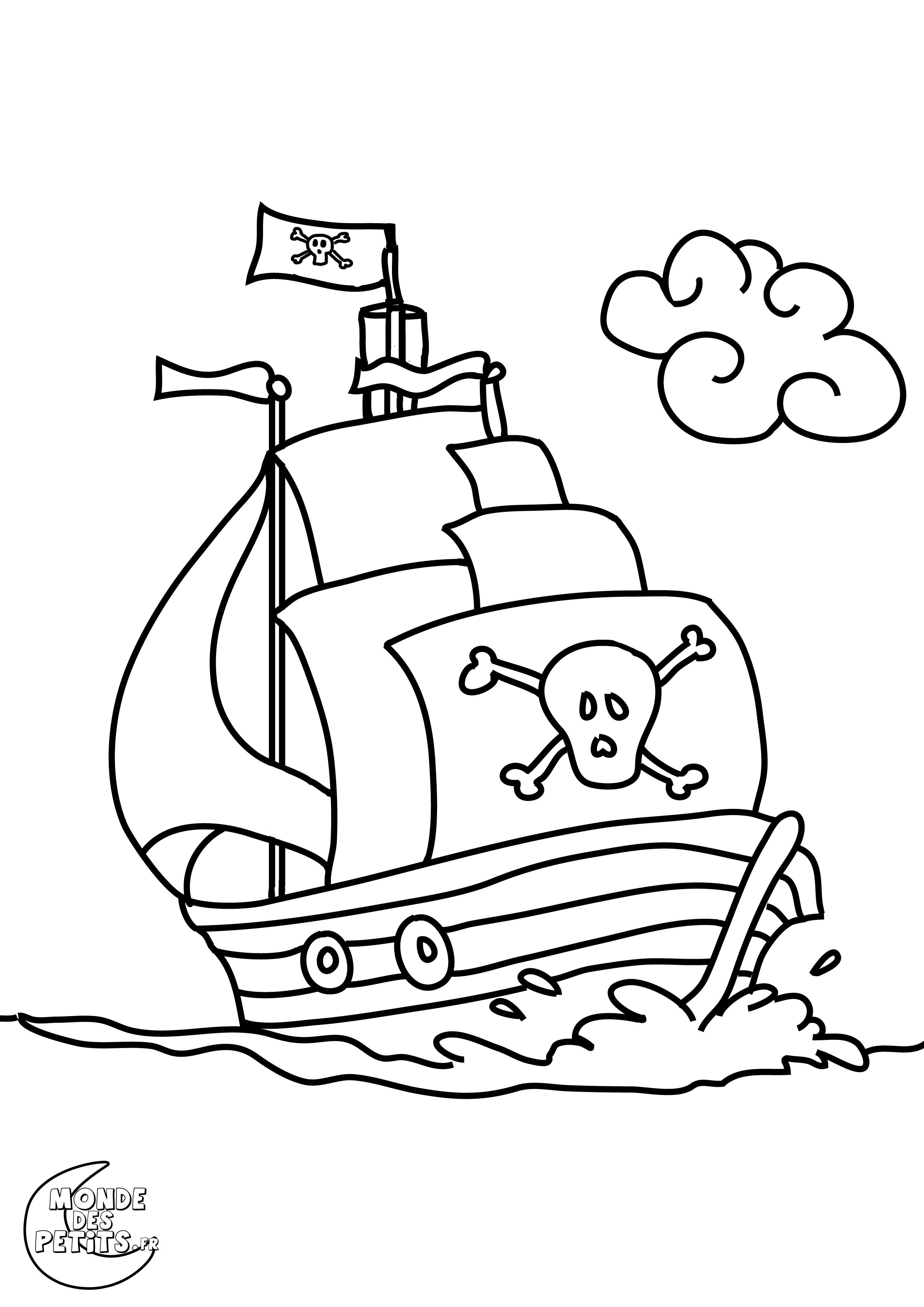 dessin ƒ colorier bateau optimiste