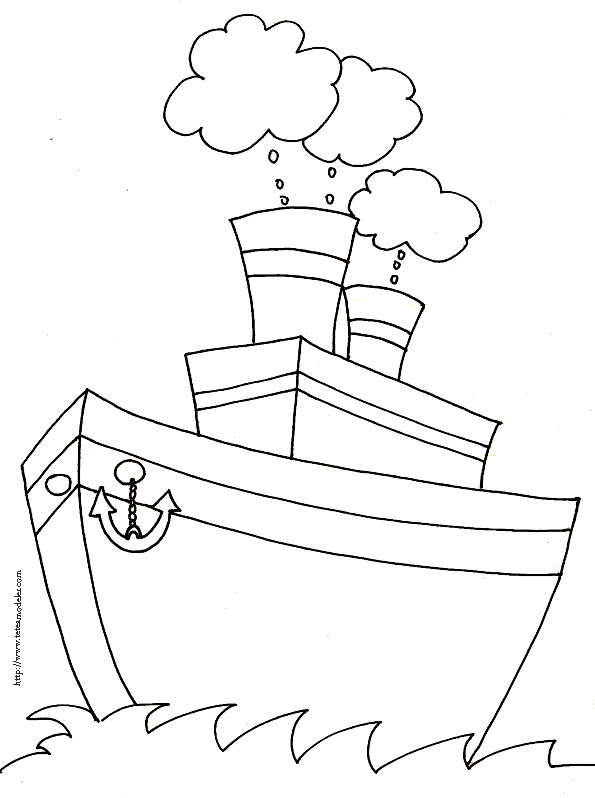 coloriage bateau de guerre à imprimer