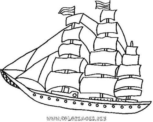 coloriage bateau viking