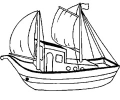 coloriage à dessiner bateau maternelle