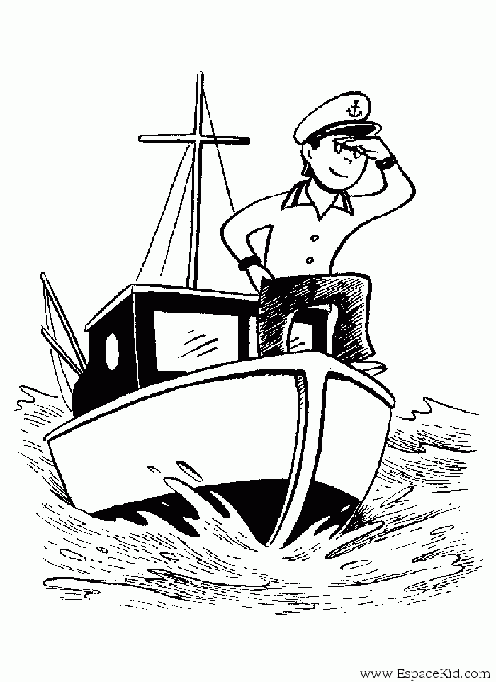 coloriage à dessiner bateau à imprimer
