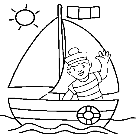 coloriage grand bateau